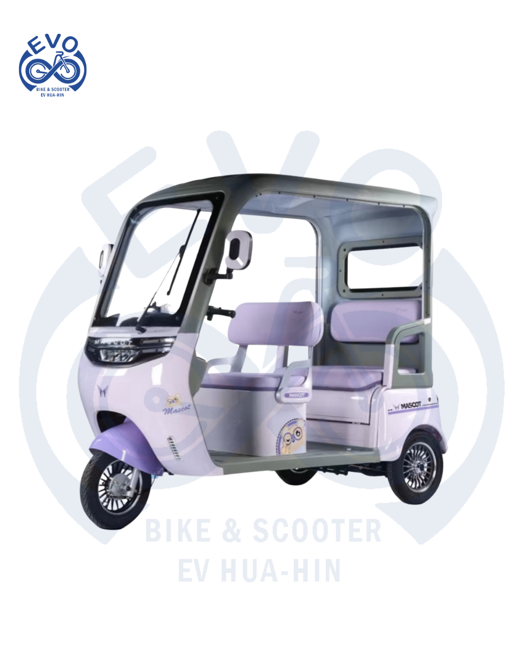 Electric Three-Wheeled Scooter with Roof 1200W (Premium Cabin Model) - Image 2