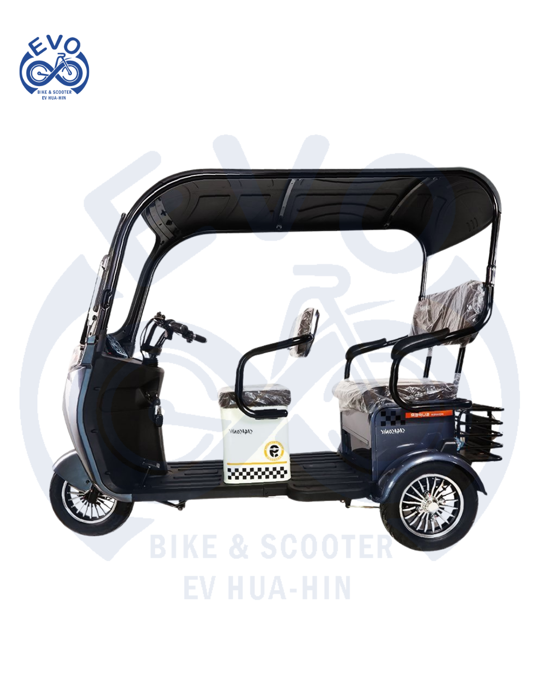 Electric Three-Wheeled Scooter with Roof 1000W - Image 4