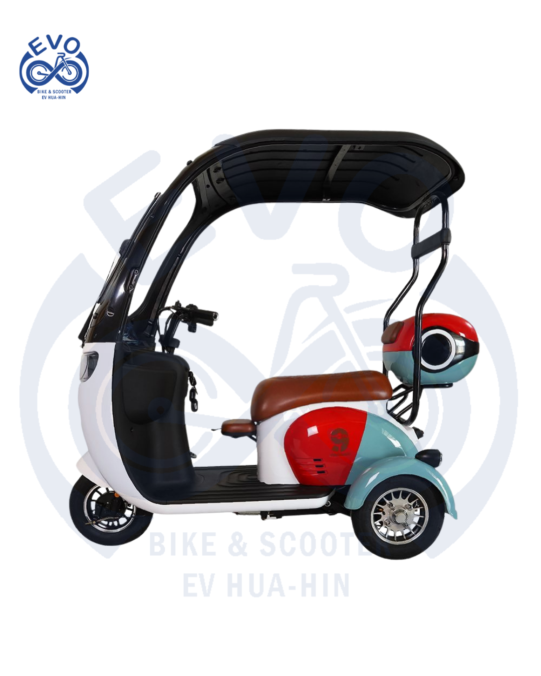 Electric Three-Wheeled Scooter with Roof 1000W (Compact Model) - Image 2
