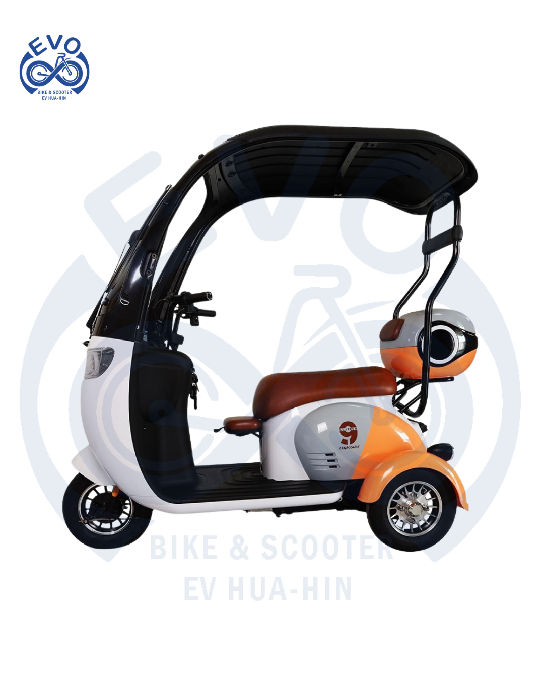 Electric Three-Wheeled Scooter with Roof 1000W (Compact Model) - Image 3