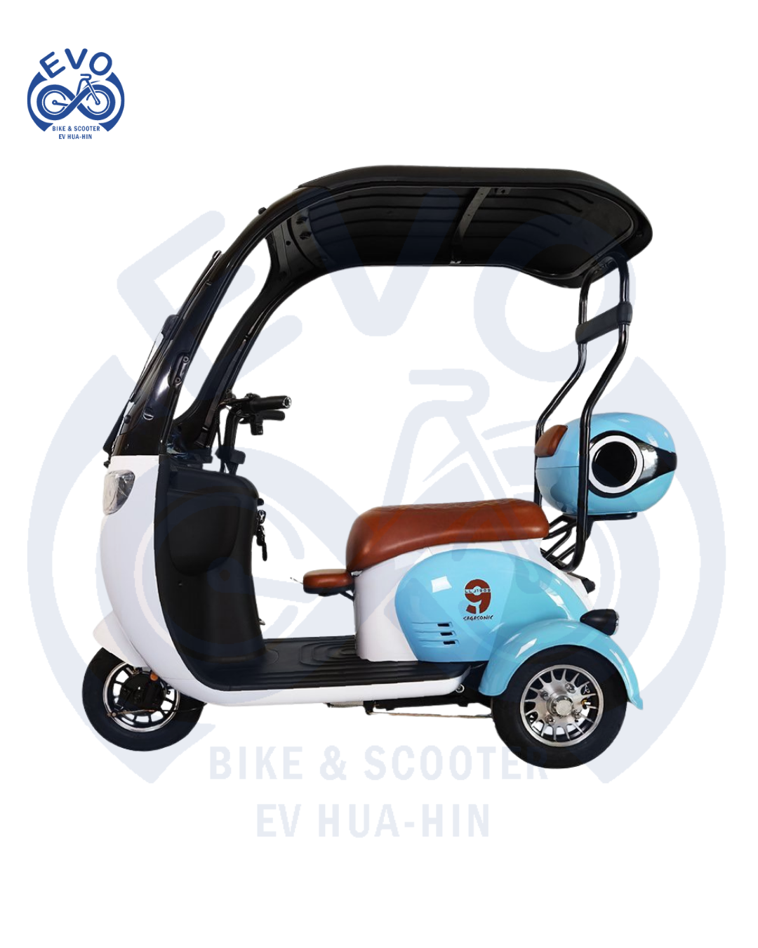 Electric Three-Wheeled Scooter with Roof 1000W (Compact Model) - Image 4